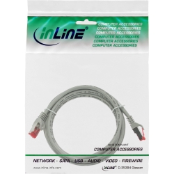 Kabel krosowy S/FTP PiMF kat.6 250MHz PVC miedziany szary 2m